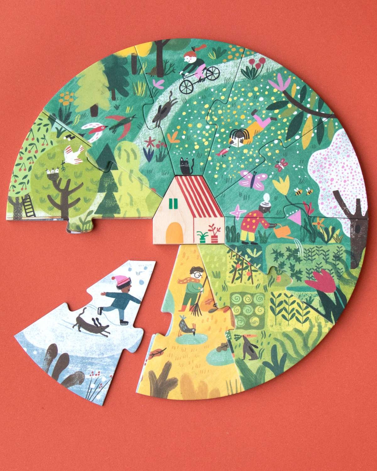 Puslespill 4i1 – “De Fire årstider” – Puslespill Barn 3år+ | A home for nature