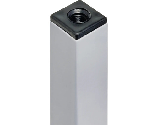 Tarrox tafelpoot, vierkant, 25 x 25 x 100 mm, zilver