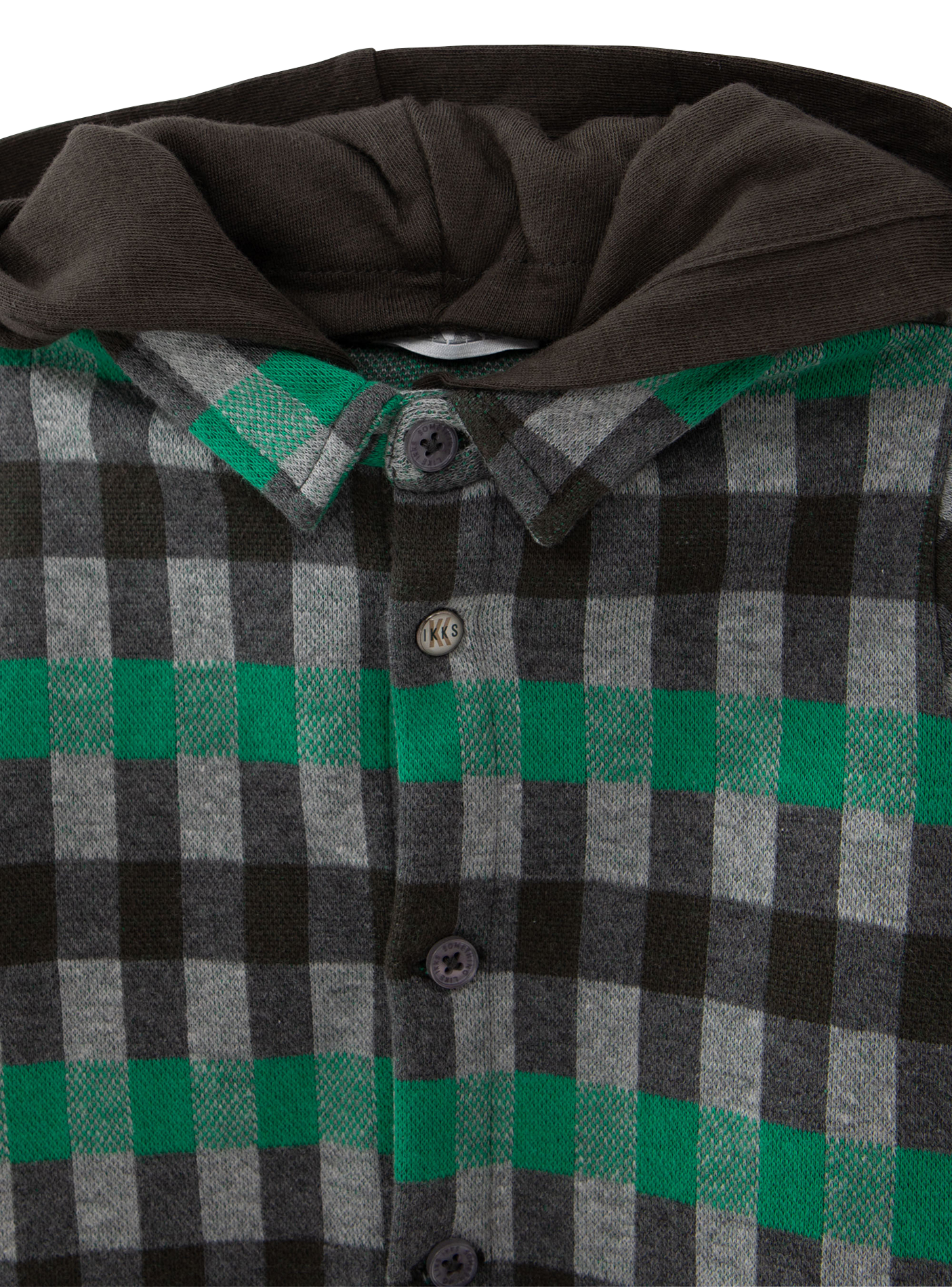 Chemise à carreaux en coton mélangé | Gris