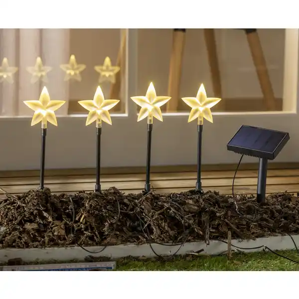Solar-Gartenstecker Sterne, 4er-Set