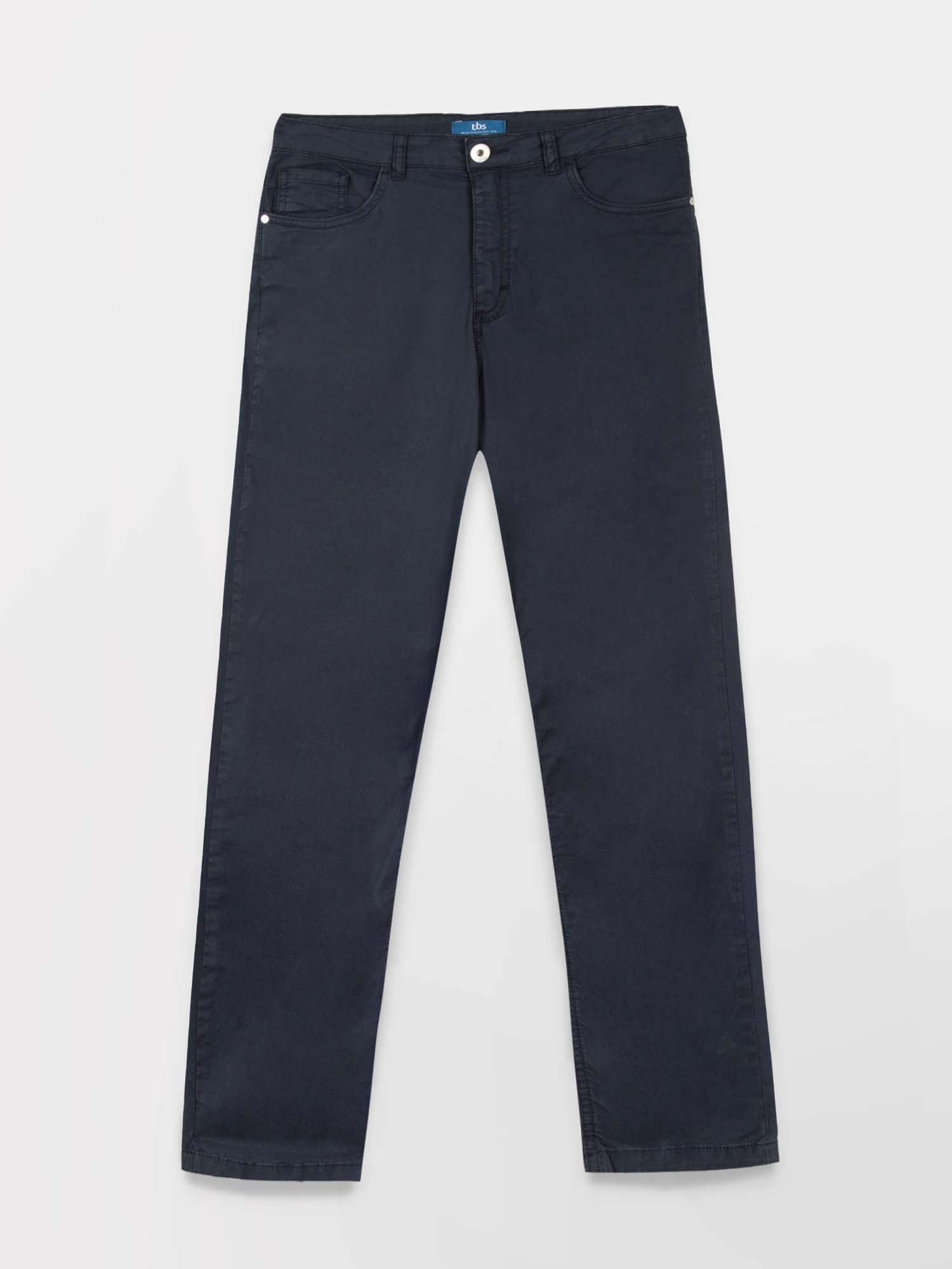 Pantalon Femme 7\/8 Coton Stretch Marine