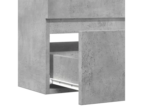 Armoire d'évier Gris béton 90x38,5x45 cm Aggloméré