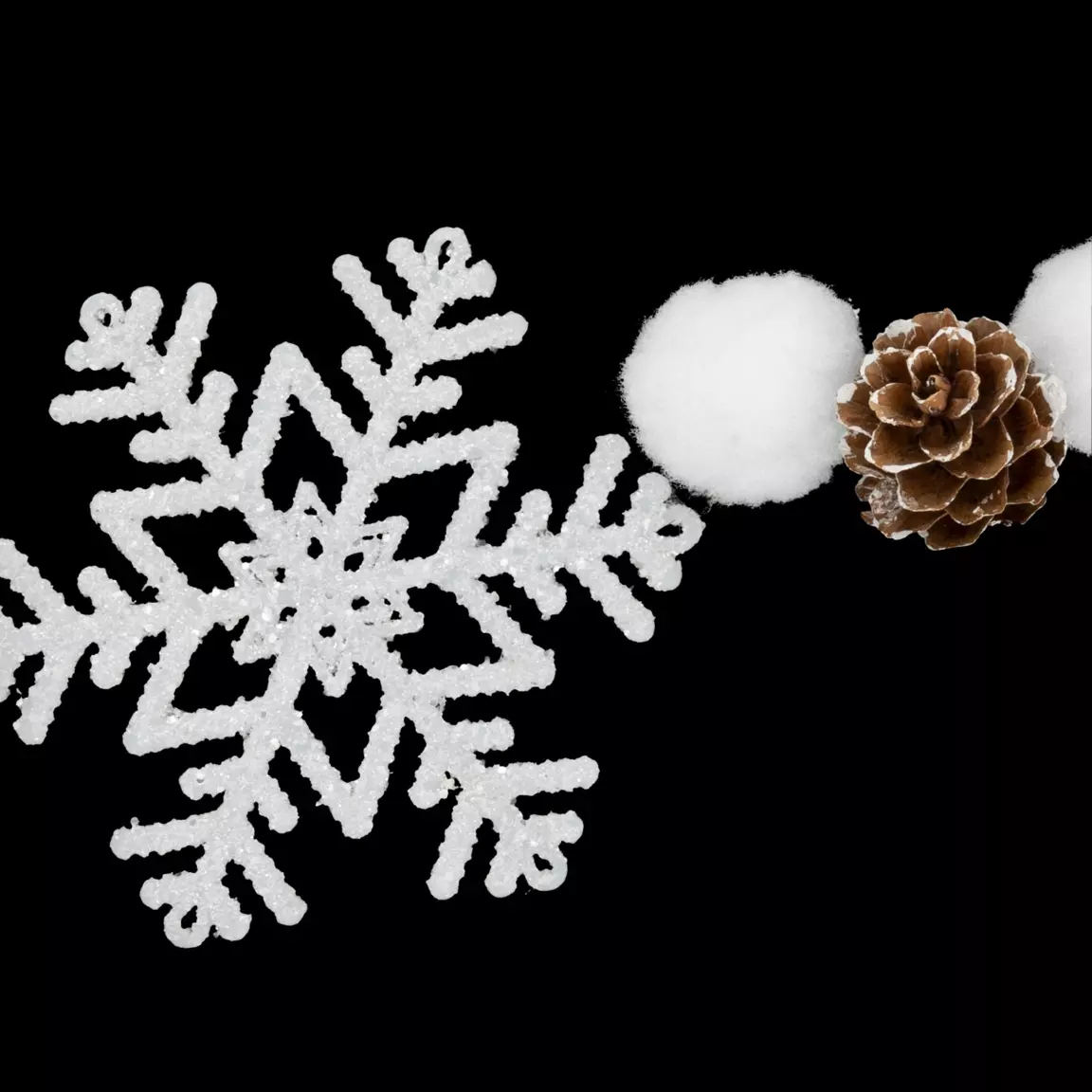 Guirlande déco (1,8 m) Flocon de neige Blanc