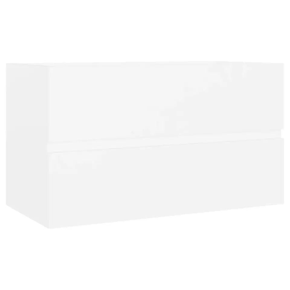 vidaXL - Wastafelkast - Wit - Bewerkt hout - 80 x 38.5 x 45 cm