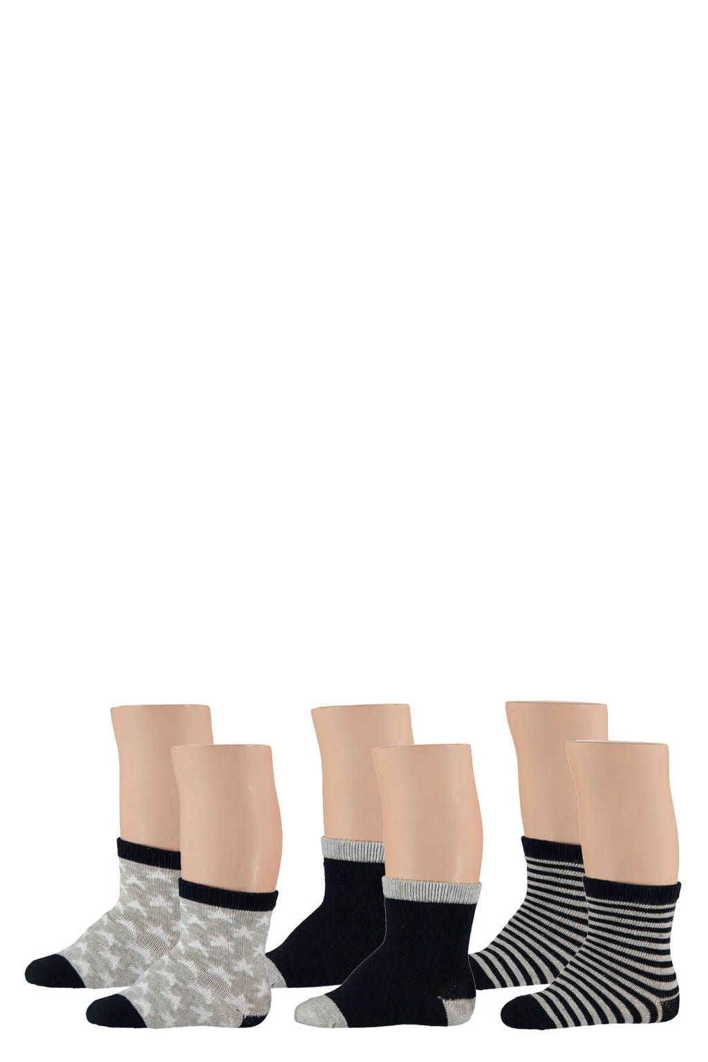Apollo sokken - set van 6 grijs/blauw