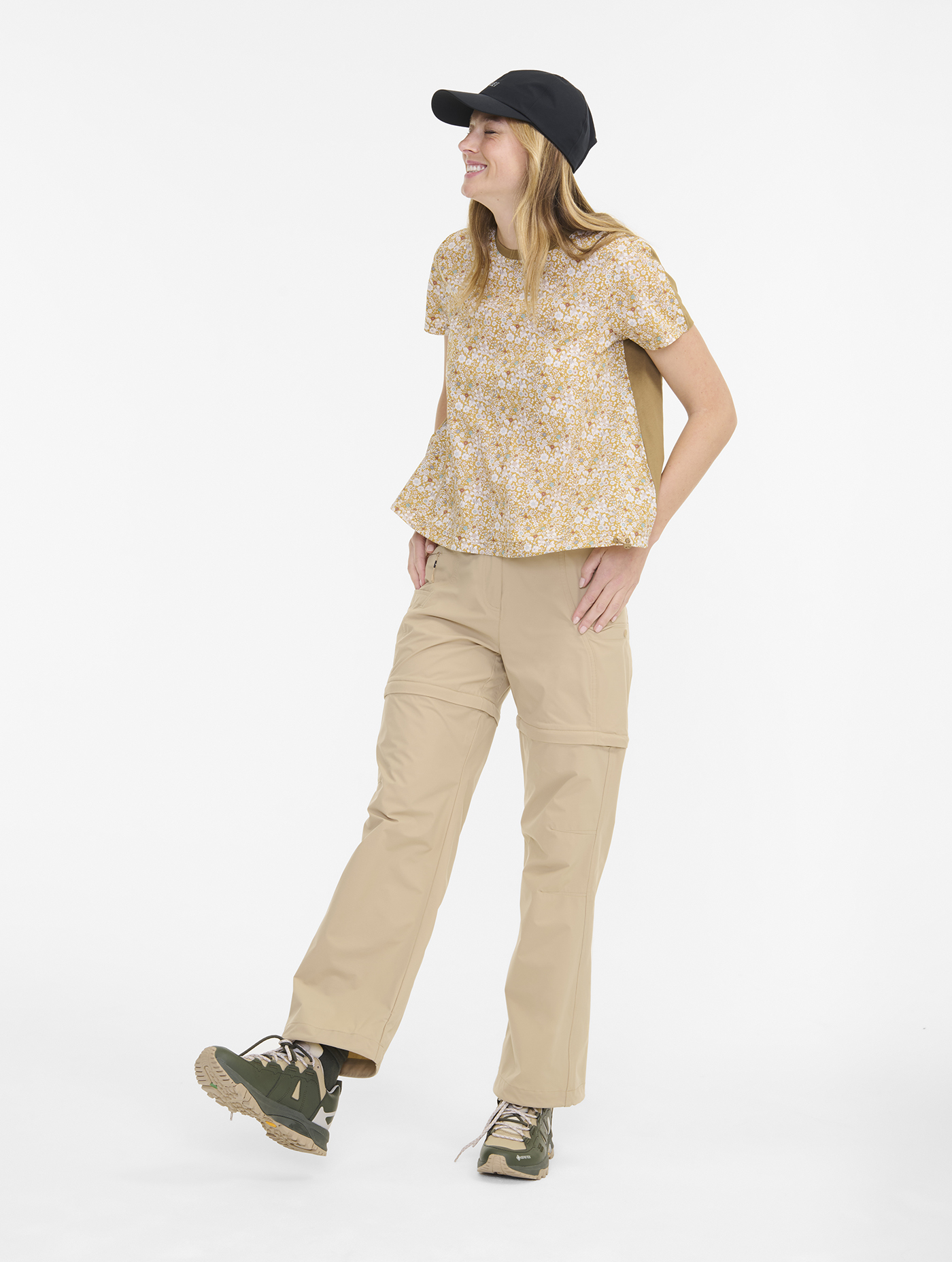 T-shirt bi-matiere en tissu Liberty PEANUT PR
