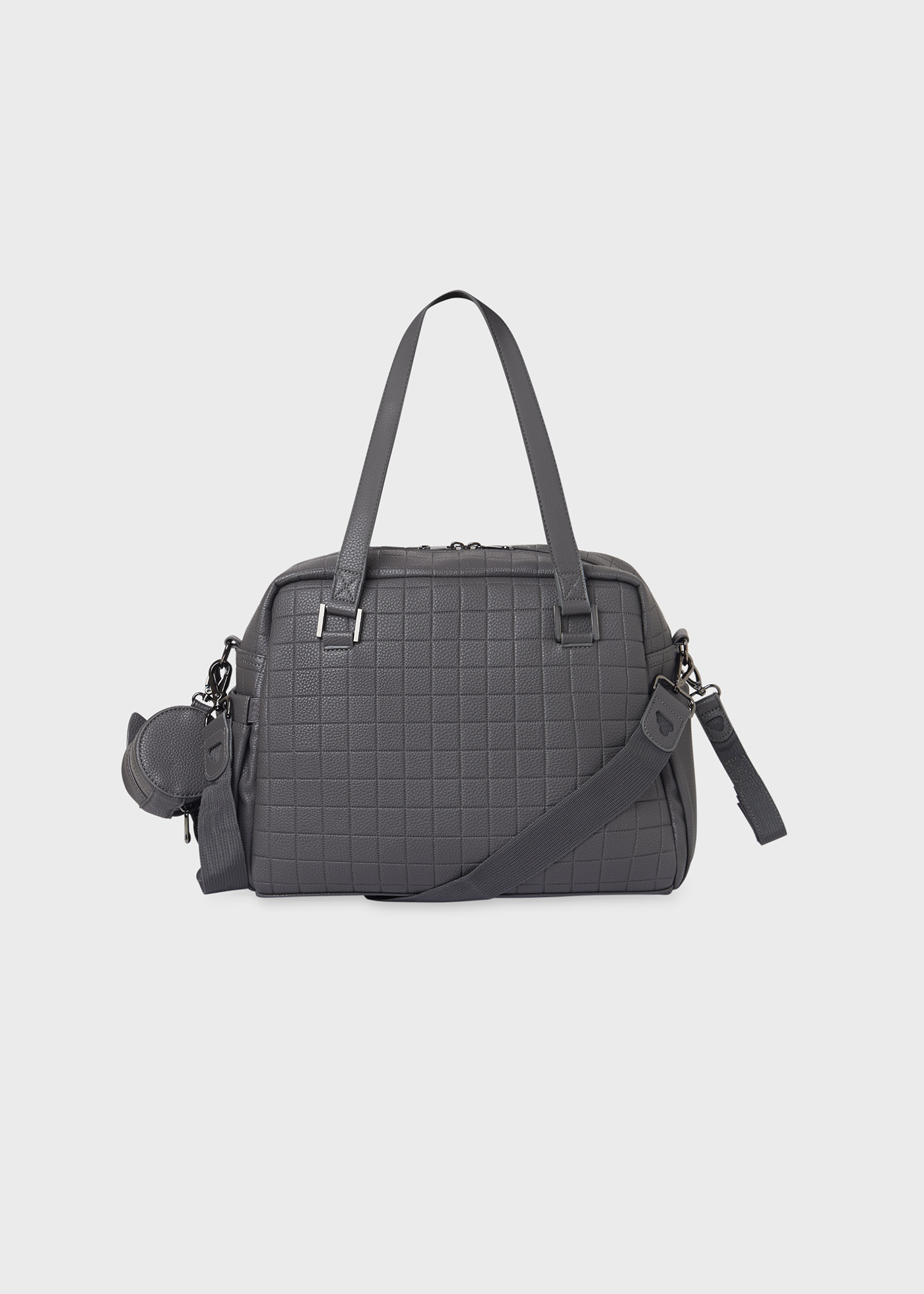 Bolsa acolchoada e porta-chupeta para bebê