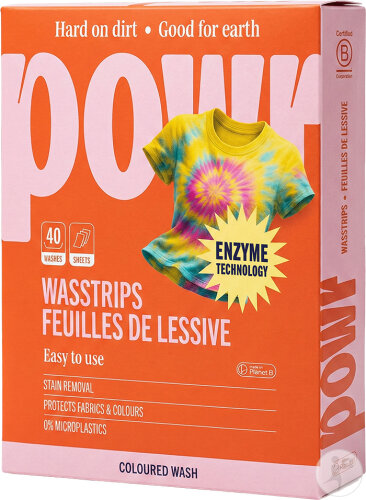 Powr Feuilles De Lessive Pour Couleurs 40 Pièces
