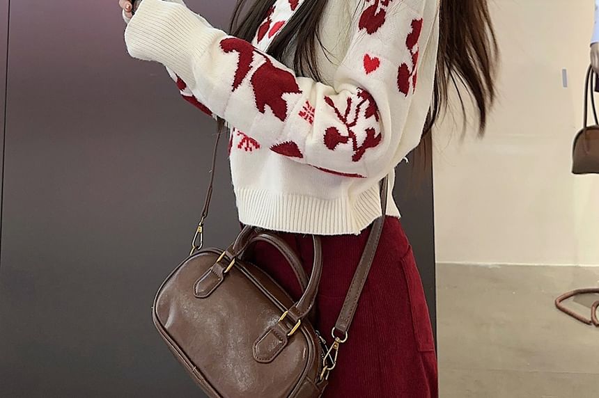 Alfie - Turtleneck Heart Sweater / High-Waist Corduroy Broek