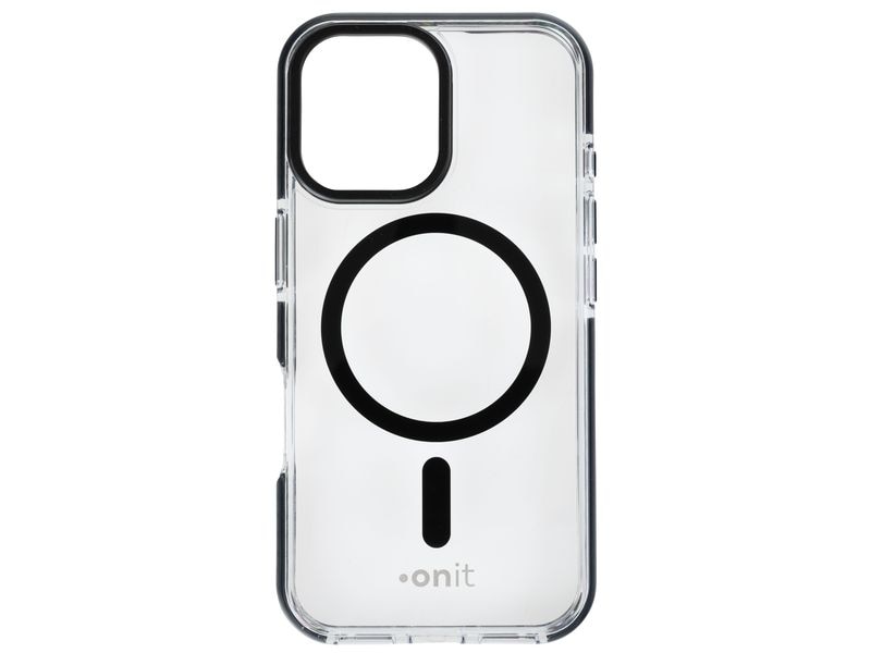 onit Back Cover Armorix iPhone 16 Schwarz transparent MagSafe-kompatible Schutzhülle, fallgeprüft nach MIL-STD-810H
