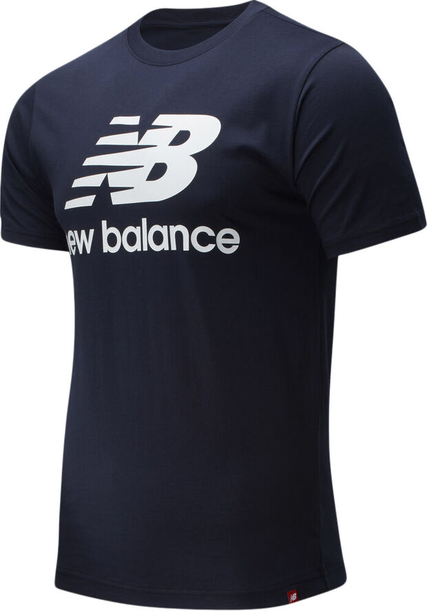 New Balance Essentials Stacked Logo T Shirt Blå