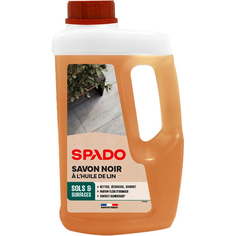 Savon noir à l'huile de lin Spado - Flacon 1 L