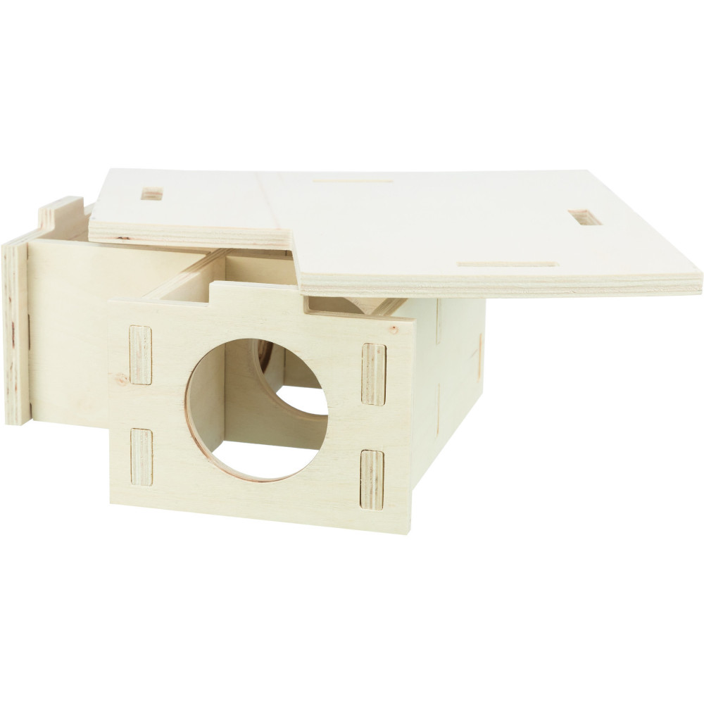 Maison emboitable 3 chambres 30 x 12x 30 cm pour grands hamsters, dègues