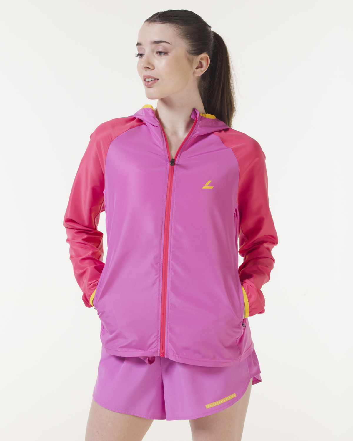 LEVITY Trail Packable Lightweight Jacket Pink Punch Combo