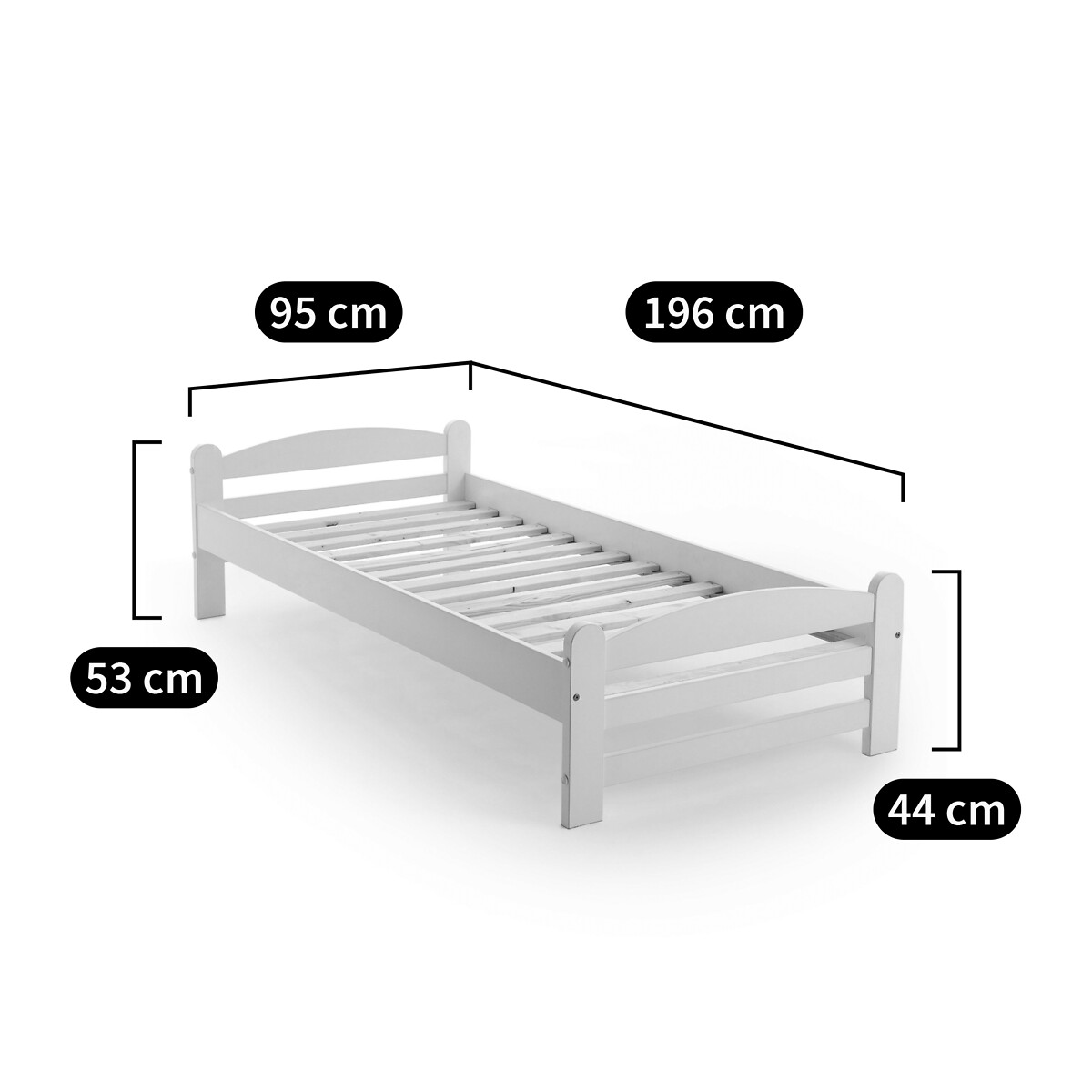 LA REDOUTE INTERIEURS<br>Cama de pinho maciço com estrado de ripas, Empréstimo