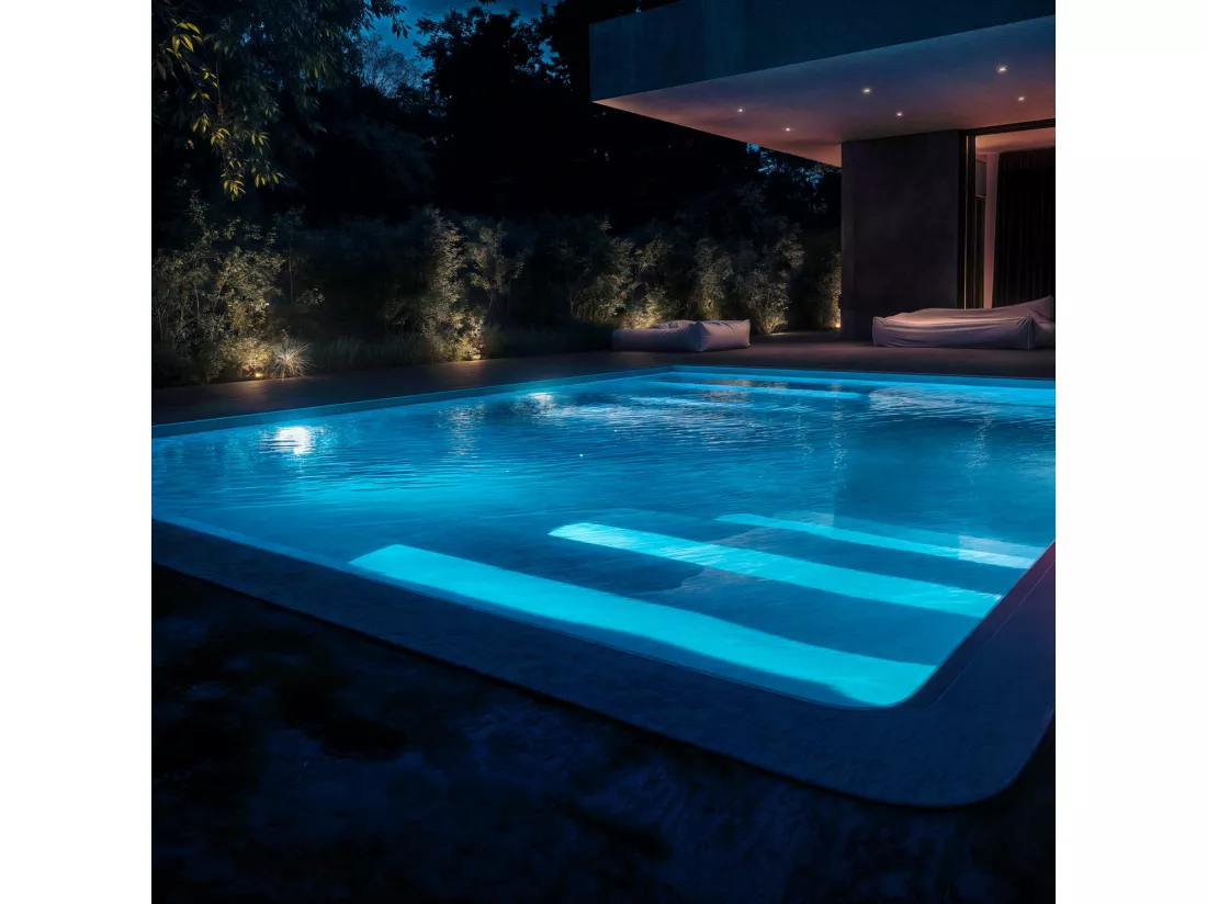 Spot LED Piscine en Saillie Submersible 12V DC IP68 35W 6000K Blanc froid