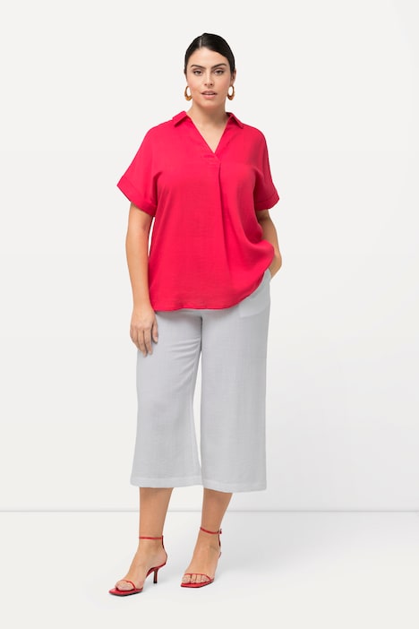 Culotte, wadenlang, weites Bein, Elastikbund