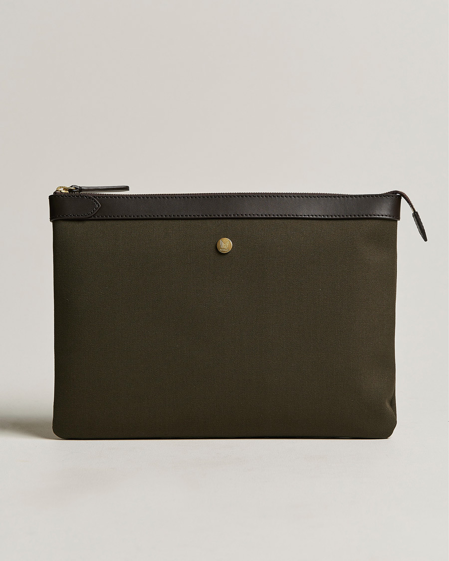 Mismo M/S Nylon Pouch Large Army/Dark Brown