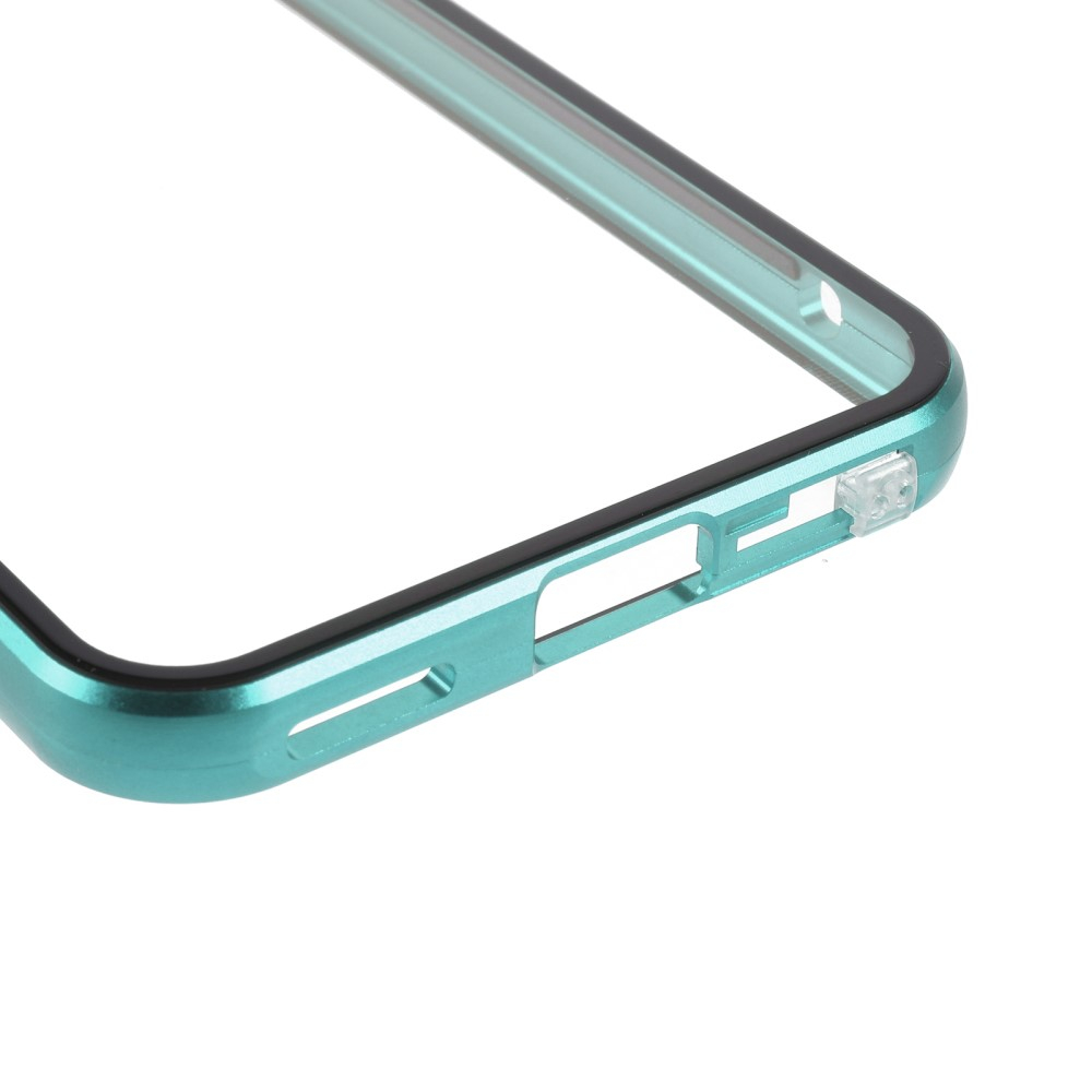 Samsung Galaxy S22 5G Magnetische Alu Schutzhülle mit Panzer Glas Backcover   Displayschutz (Magnet-Technologie) - Grün