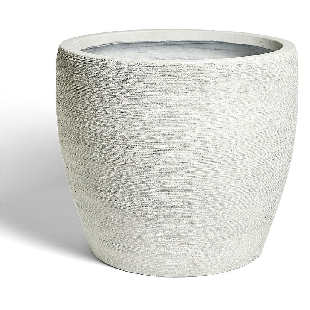 Pot fibre d'argile blanc Ø45xH41cm