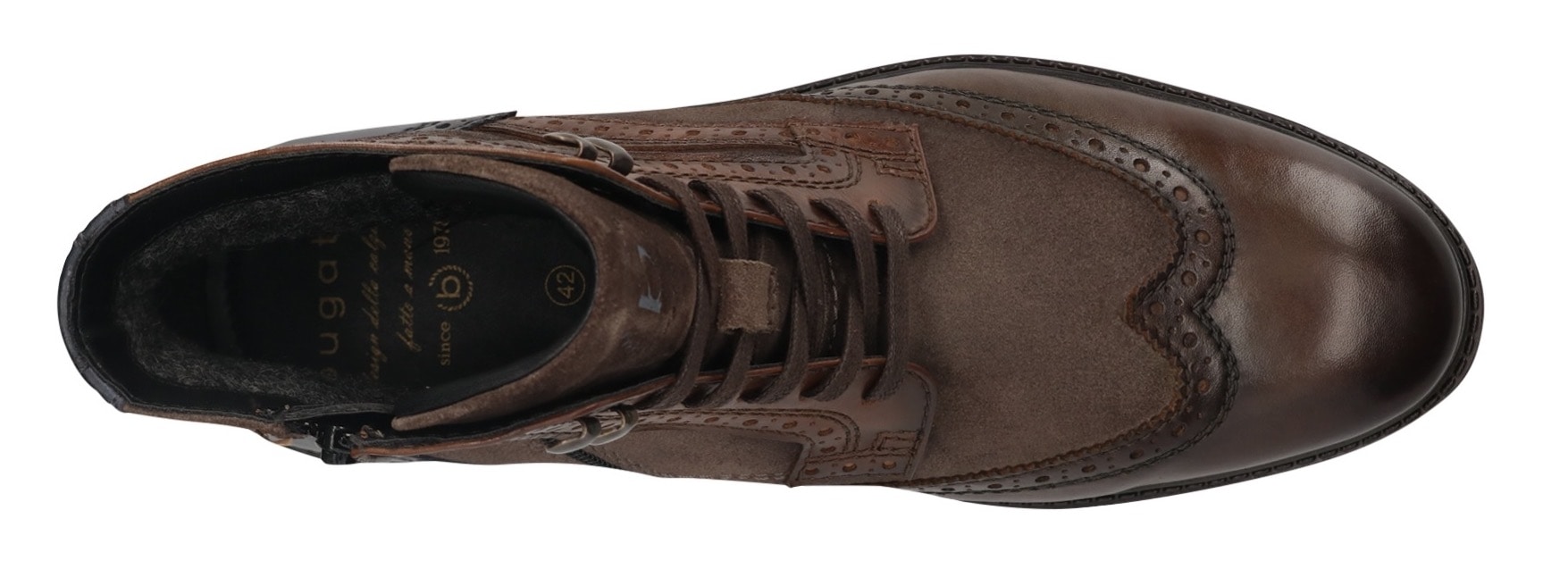 bugatti Schnürboots  Stiefel, Anzugschuh, Boots mit eleganter Flügelkappe