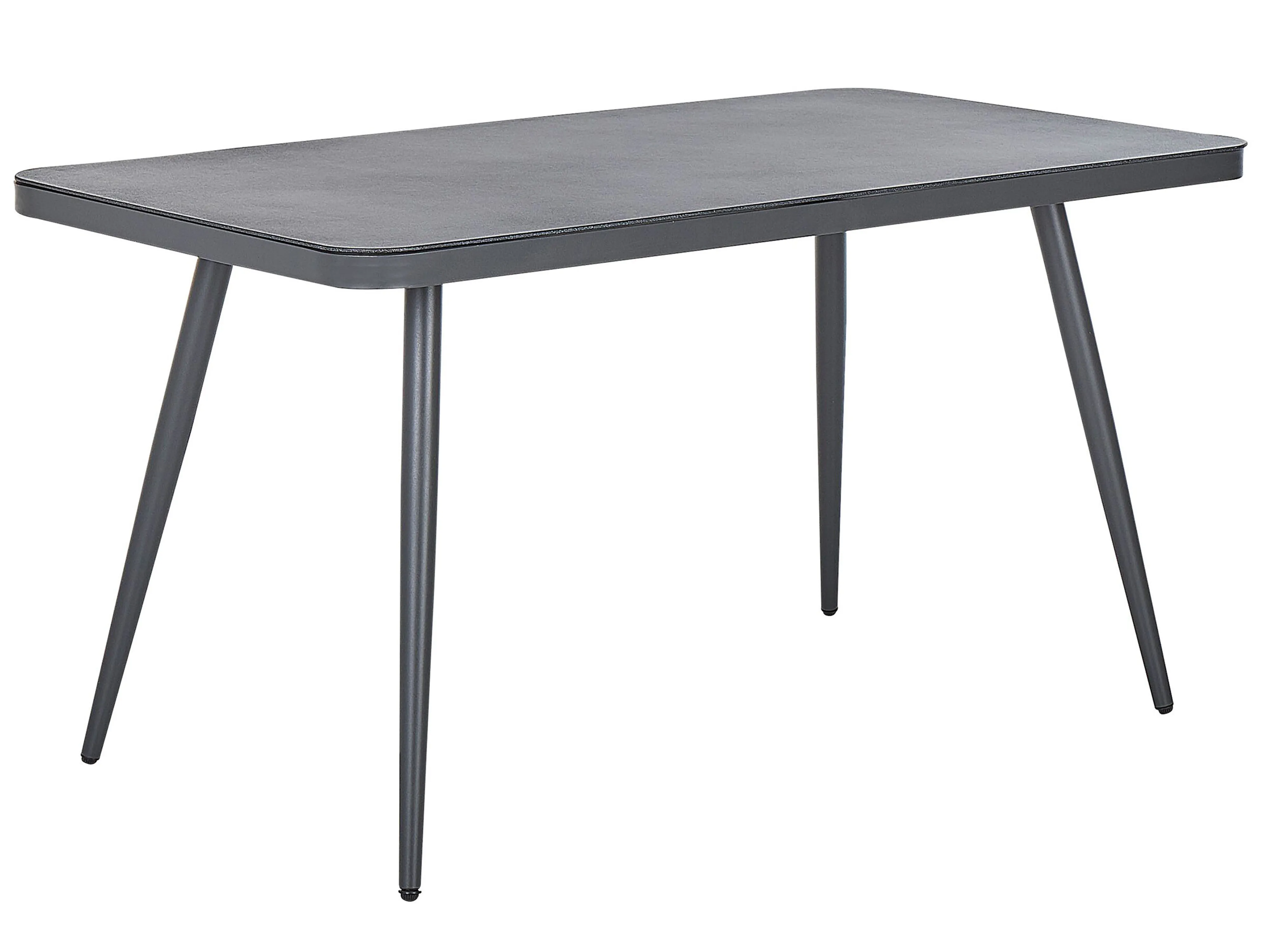 Tuin eettafel LIPARI 140 cm 80 cm Glas Grijs