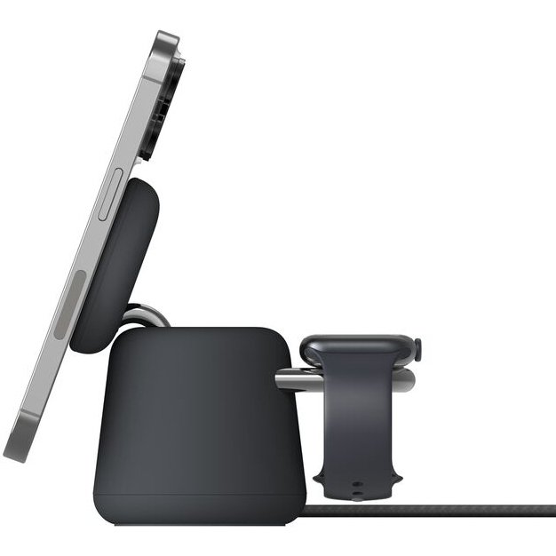 Belkin BoostCharge Pro Casques, Smartphone, Smartwatch Charbon de bois Secteur Recharge sans fil Charge rapide Intérieure