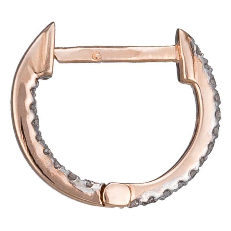 Boucles d'oreilles Or Rose et Diamants 0,08 carat 