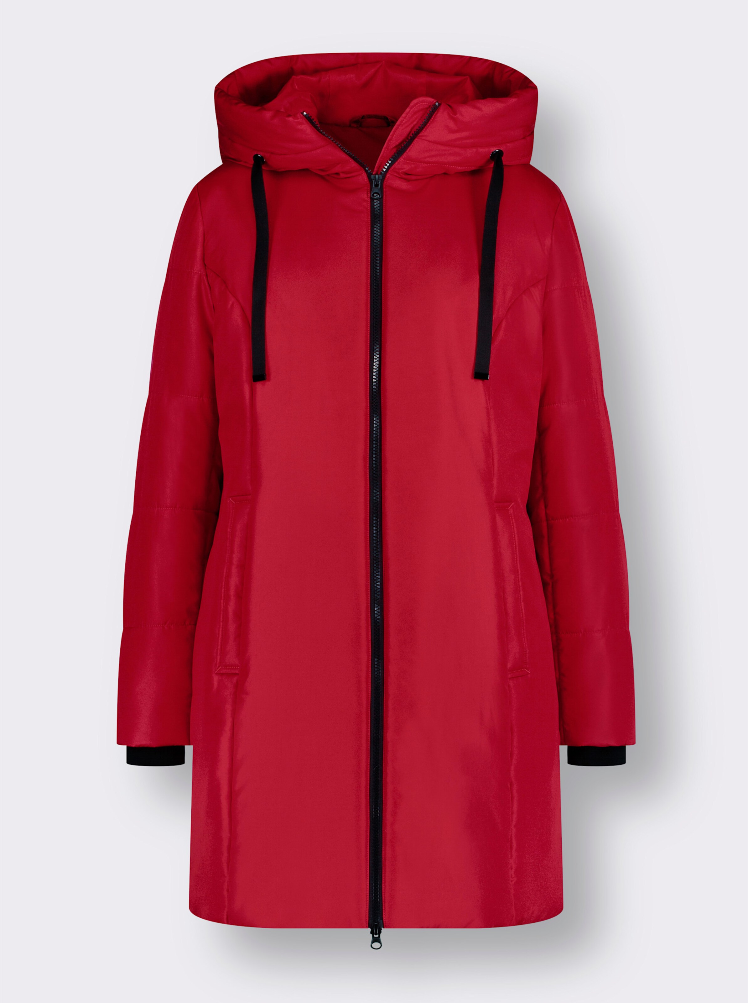 Stark wärmende Longjacke mit Steppmuster