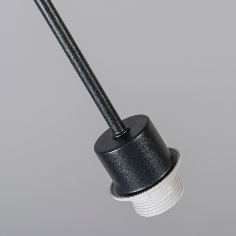 Moderne hanglamp zwart met kap 45 cm wit - Combi 1