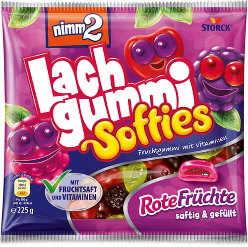 nimm2 Lachgummi Softies Rote Früchte