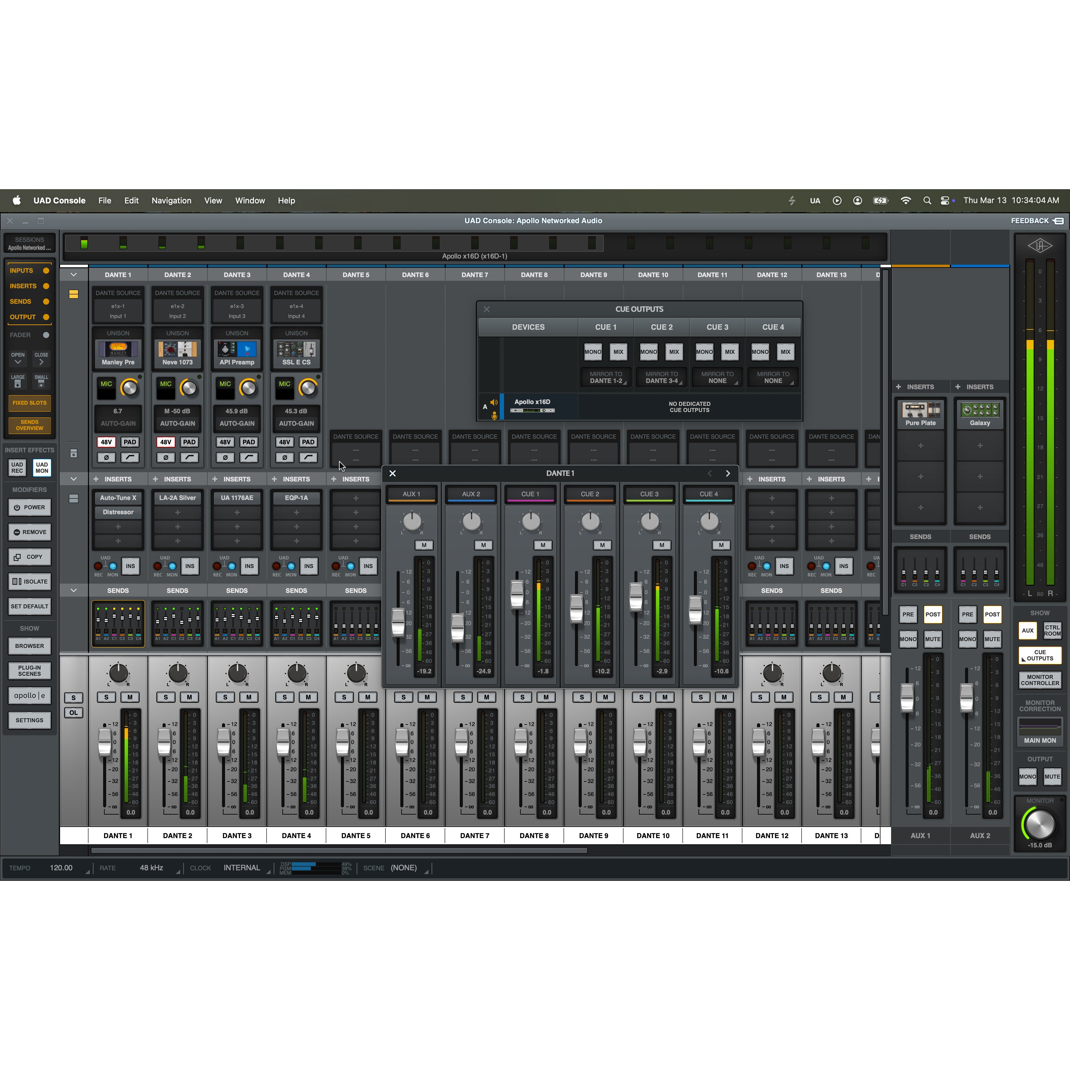 Universal Audio Apollo e1x afstandsbedienbare Unison™ preamp