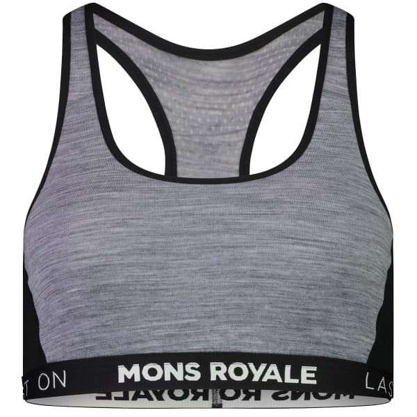 Brassière trail MONS ROYALE SIERRA SPORTS BRA W GREY HEATHER / BLACK
