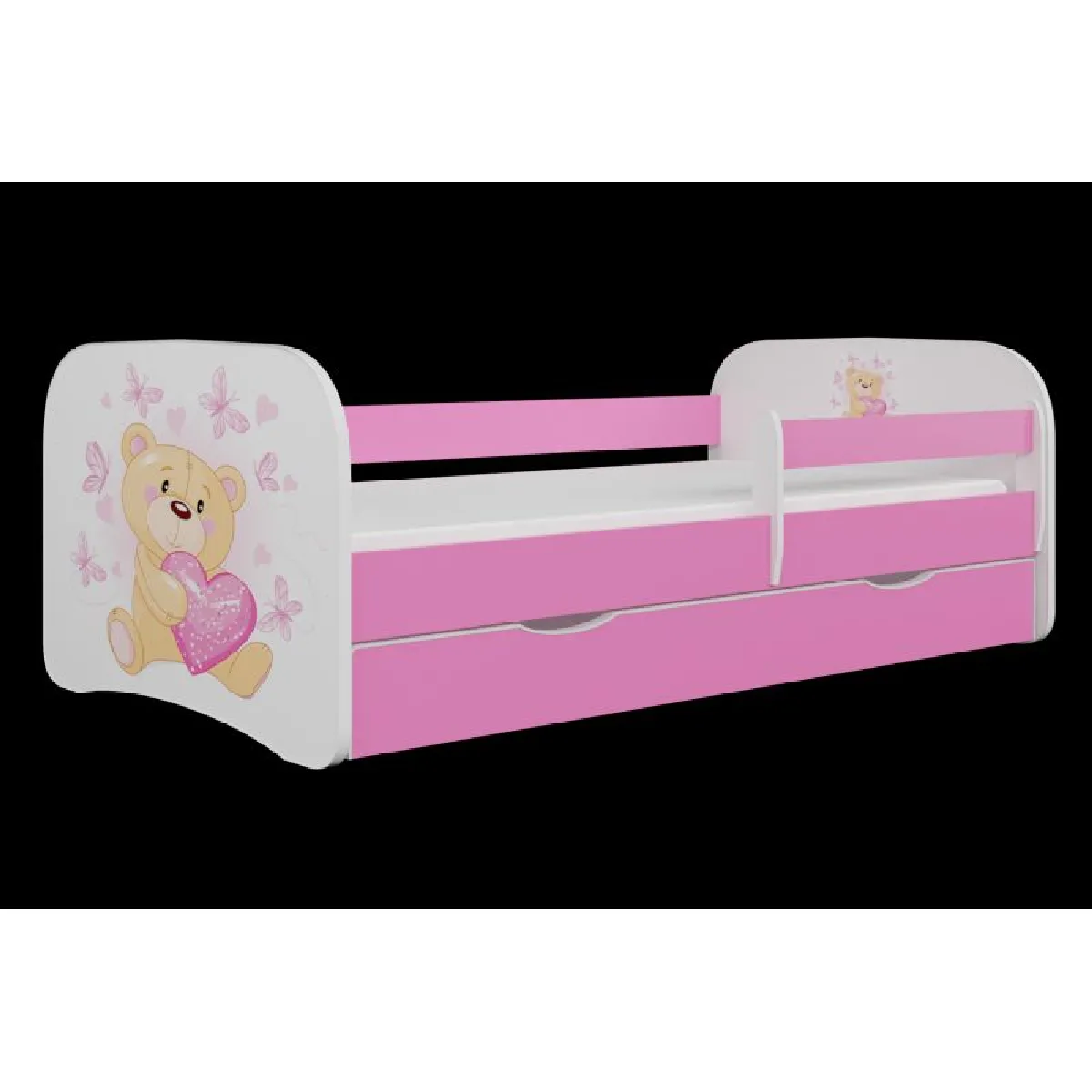 Lit Babydreams papillons roses avec tiroir 160/80