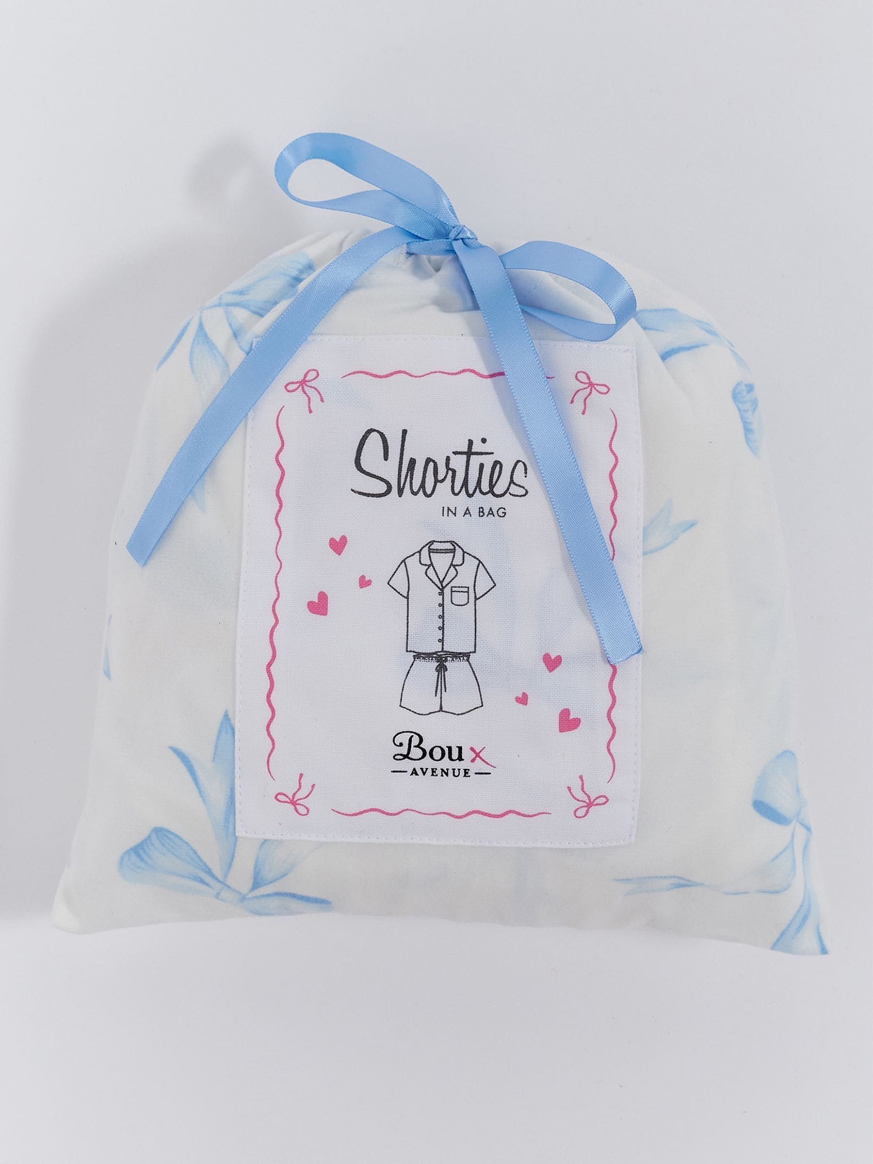 Wit/blauwe strik print - Boux Avenue Pyjamas In a Bag