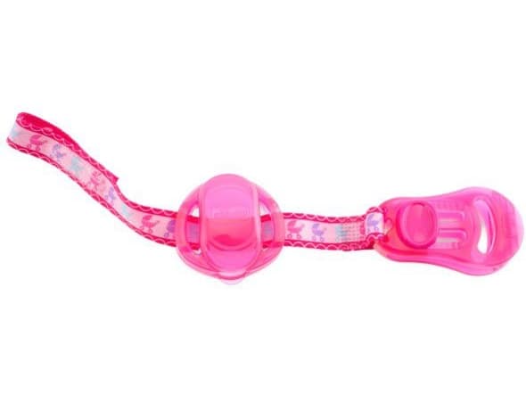 Chicco klips Salvasucchietto, rosa, plast, jente