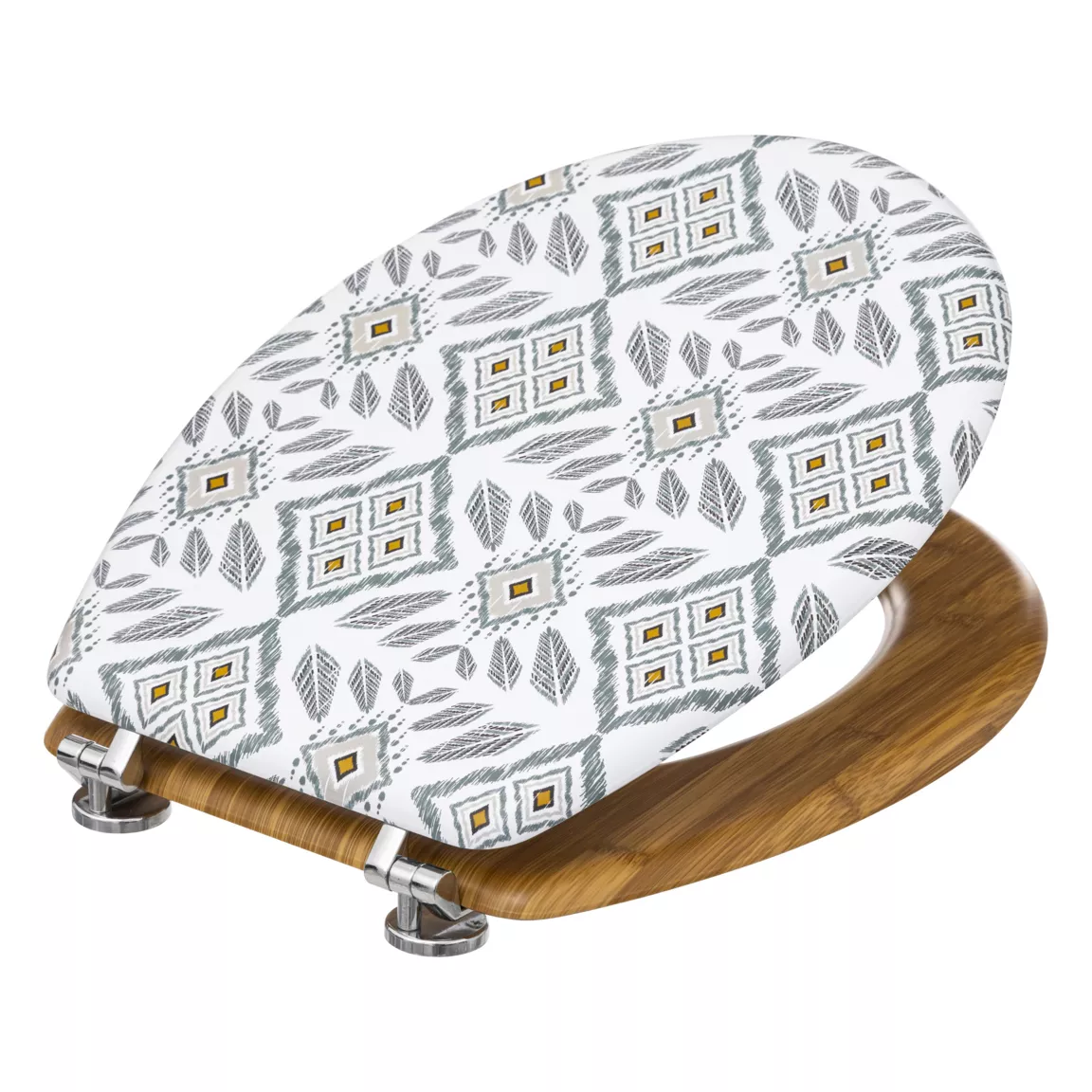 Abattant WC bois (36 x 42,5 cm) Hapache Multicolore