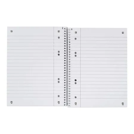 Oxford Recycling Collegeblock A5+, 80 Blatt, liniert mit Rand links, 90 g/m², 6fach gelocht, Optik Paper®
