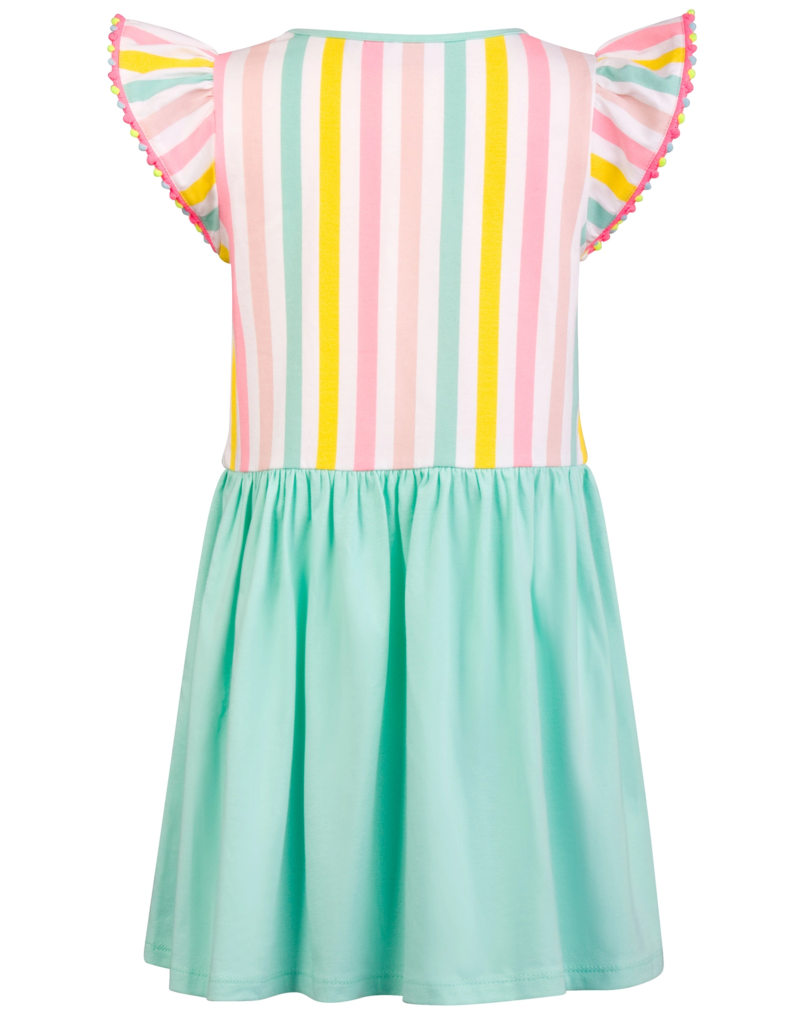 Kurzarmkleid FLAMINGO & STRIPES in türkis