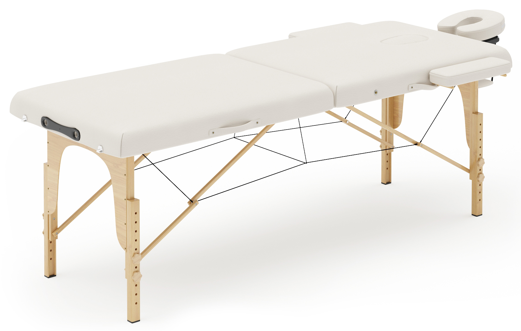 Massageliege 2-Zonen weiss