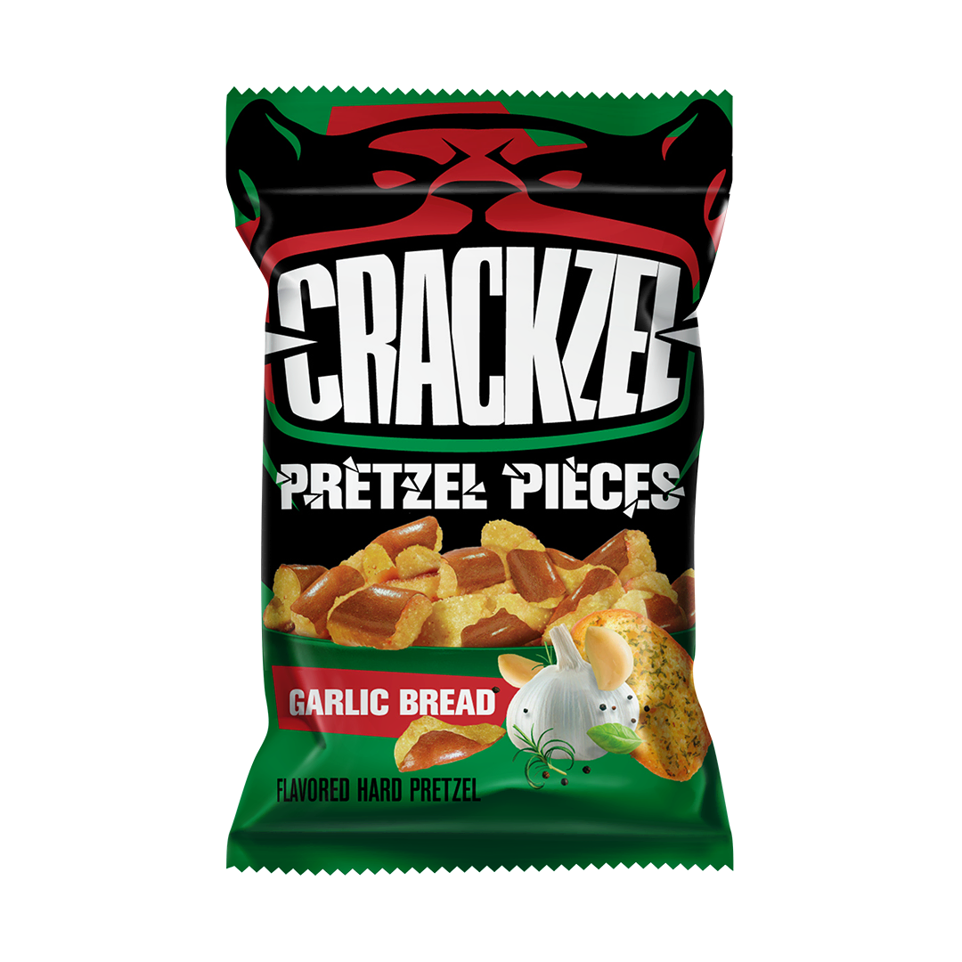 Crackzel Pretzel Pieces Bretzelstücke Garlic Bread 85g MHD:30.9.25