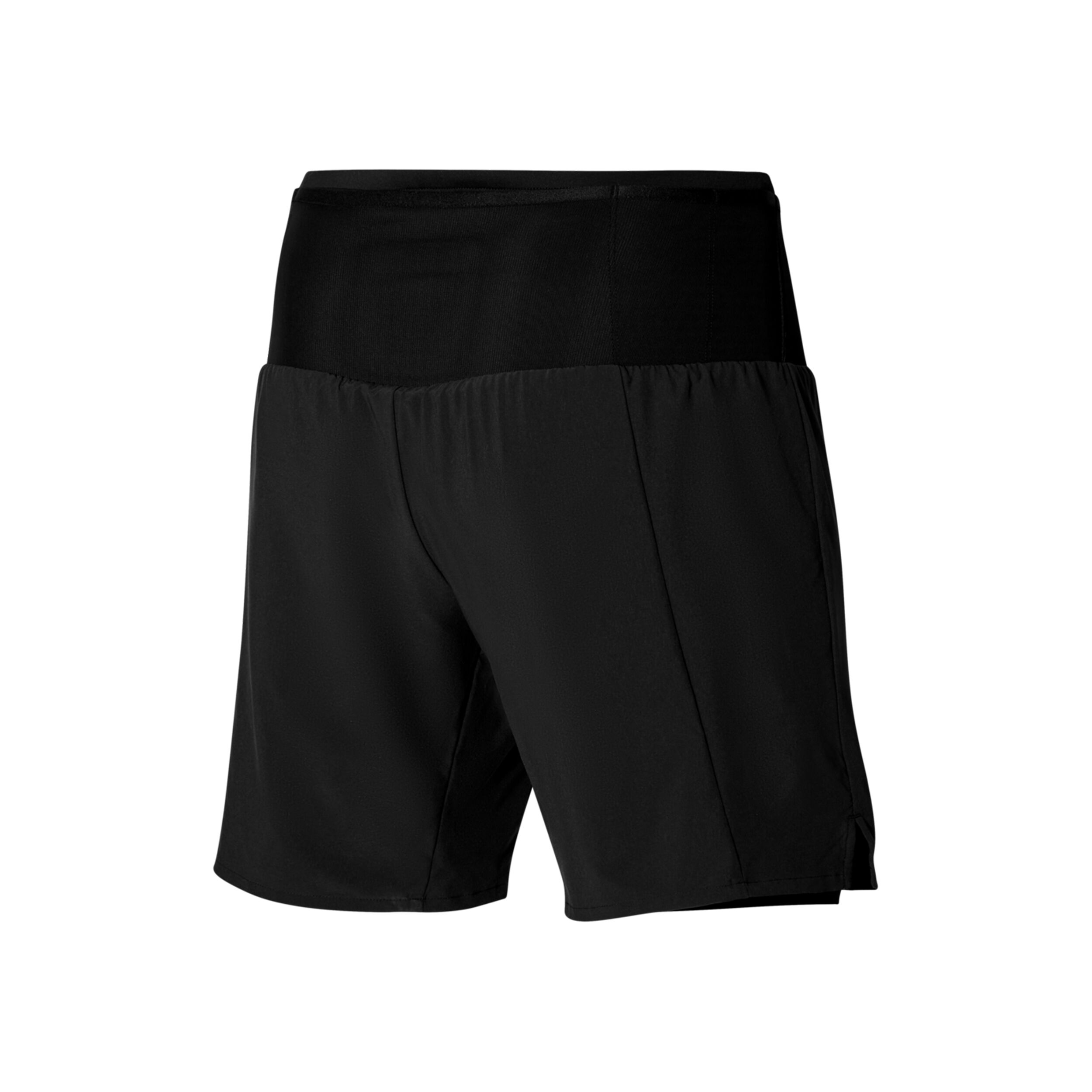 Mizuno Multi Pocket 2in1 7.5 Short De Running Hommes - Noir