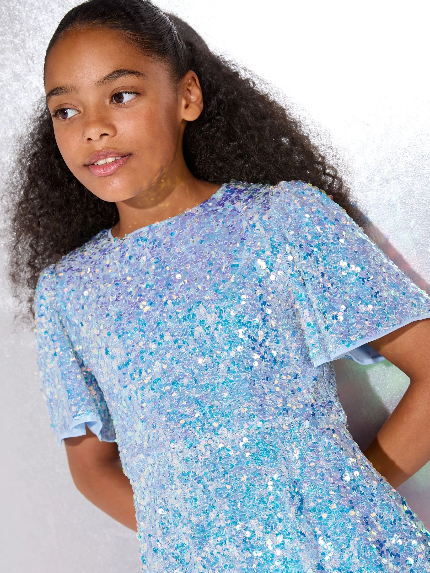 Lipsy Sequin Bubble Hem Party Dress (5-16yrs)