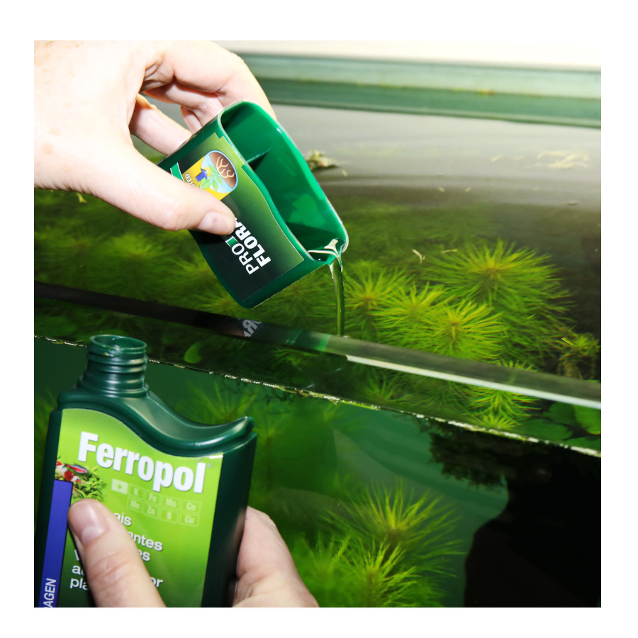 Fertilizante líquido JBL Ferropol para plantas de aquário