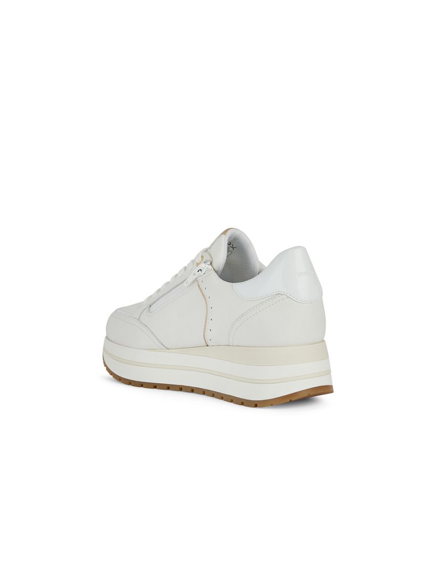 Baskets cuir blanc