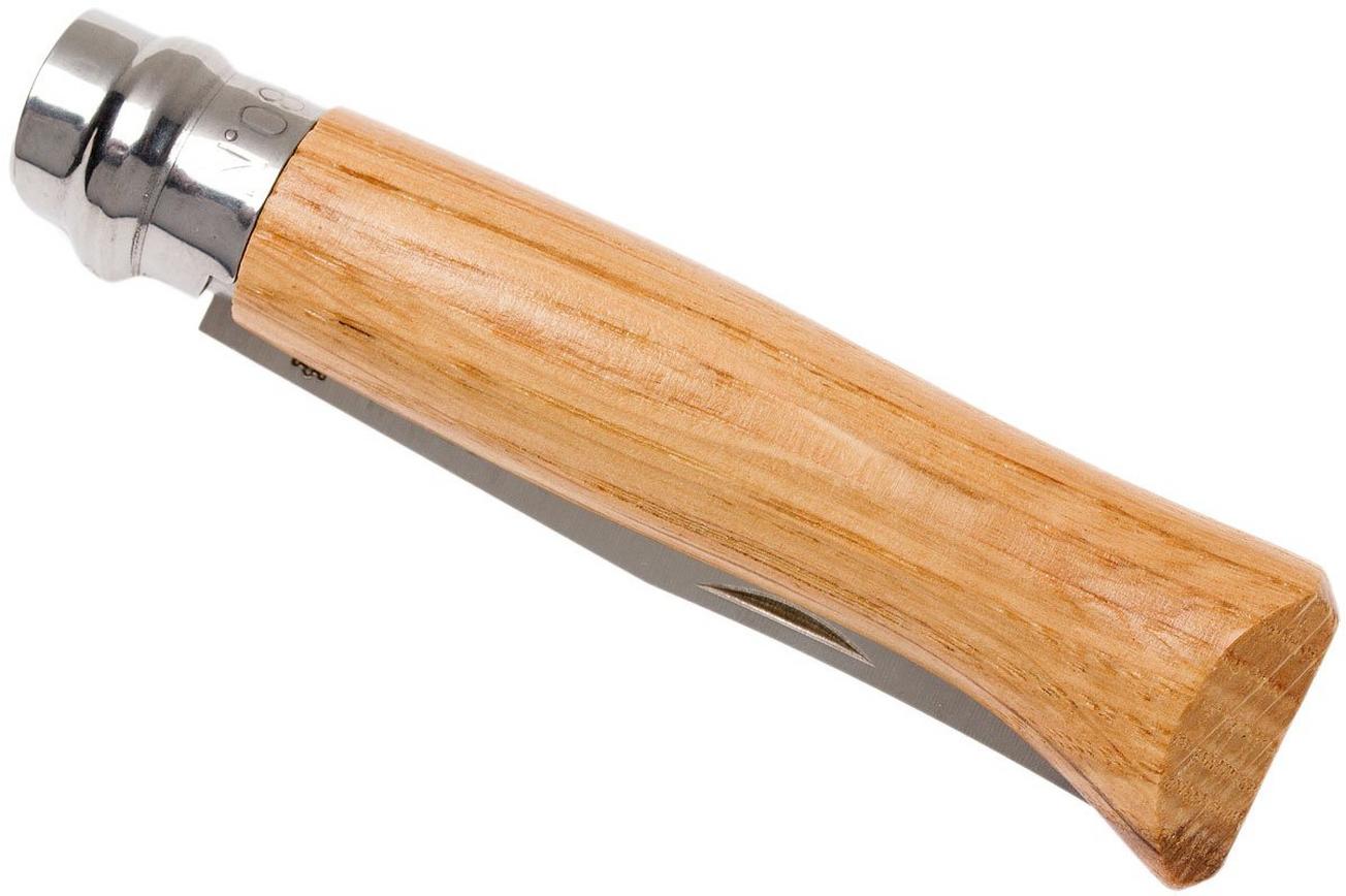 Opinel zakmes No. 8 Luxury Range, RVS, eikenhout
