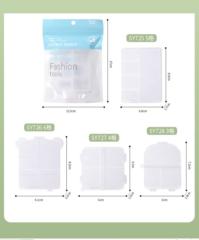gracienorm - Verdeelde plastic accessoire-opbergkoffer (verschillende ontwerpen)