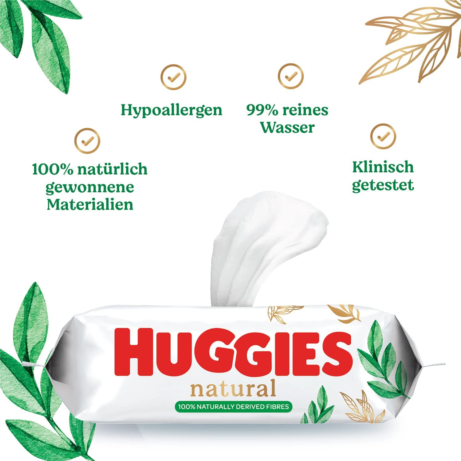 Huggies Natural Pure Water Feuchttücher Tücher Baby Wipes