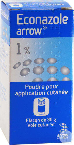Arrow Generiques Econazole 1% Poudre Pour Application Cutanée Flacon 30g