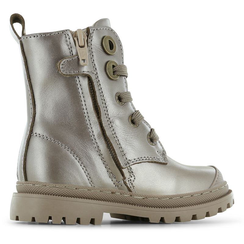 Shoesme metallic-gouden bikerboot Leer | Sale